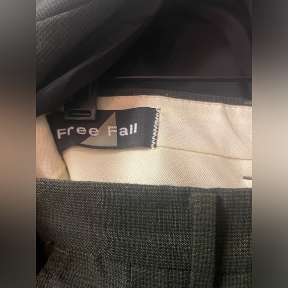 Free Fall Men’s Dark Green Tweed Suit Size Medium - Picture 5 of 10